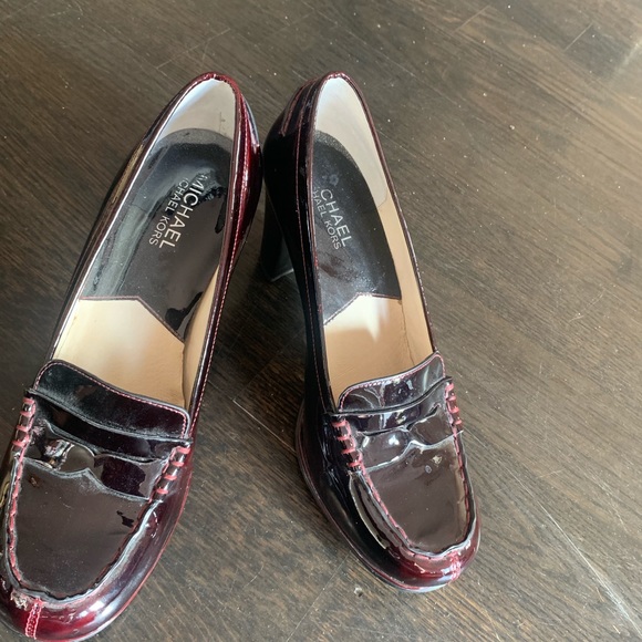 Euc ladies Micheal Kors shoes Red Brown 7&1/2M - Picture 5 of 8